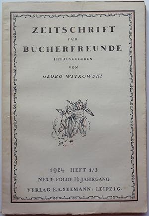 Zeitschrift für Bücherfreunde, Neue Folge 1918/19, 1920-1929 [complete], 1931 [57 issues]