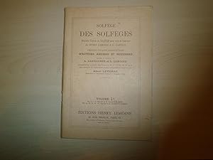 Immagine del venditore per SOLFEGE DES SOLFEGES venduto da Le temps retrouv