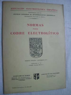 NORMAS PARA COBRE ELECTROLÍTICO