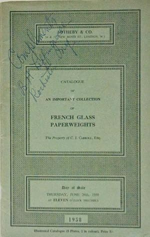 An important collection of french glass paperweights, C J Carroll, Esq