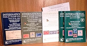 International Public Stamp Auction catalogs - lot of 5 from 2002 to 2005
