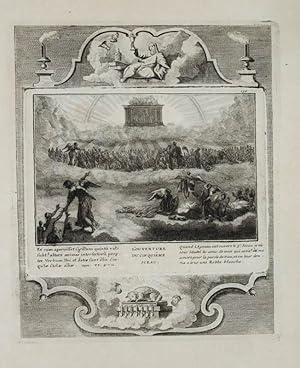 Bild des Verkufers fr Kupferstich aus einer Bilderbibel. Apoc. VI. 9-11. L'ouverture de cinquieme sceau. zum Verkauf von Antiquariat Thomas Rezek