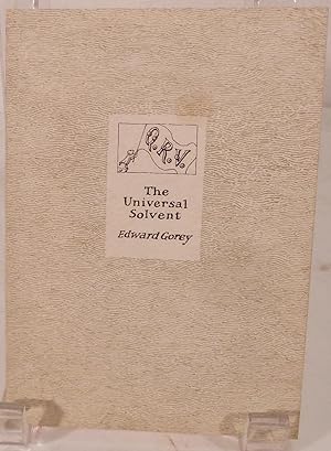 Seller image for Q.R.V. The Universal Solvent for sale by Royoung Bookseller, Inc. ABAA