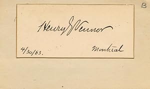 Cut signature of Henry George Vennor