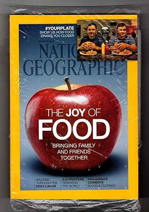 Bild des Verkufers fr The National Geographic Magazine / December, 2014. Walking Through the Holy Lands; Joy of Food; Milpa Alta Communal Table; Marine Reserve; 3-D Printing; Patagonia's Cowboys; Superfund Wastelands zum Verkauf von Singularity Rare & Fine