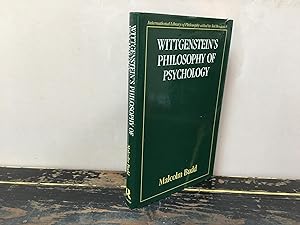 Bild des Verkufers fr Wittgenstein's Philosophy of Psychology zum Verkauf von Hugh Hardinge Books