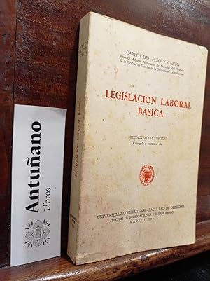 Imagen del vendedor de Legislacin laboral basica a la venta por Libros Antuano