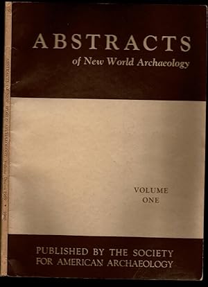 Imagen del vendedor de Abstracts of New World Archaeology: Volume One, 1959 a la venta por The Book Collector, Inc. ABAA, ILAB
