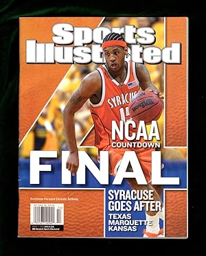 Sports Illustrated / April 7, 2003: Carmelo Anthony (Syracuse) cover variant, "NCAA Countdown FIN...