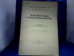 Seller image for Die Res gestae Divi Augusti in rechtsgeschichtlicher Beleuchtung. Akademie der Wiossenschaften in Wien. Philos.-historische Klasse. Sitzungsberichte, 224. Band, 2. Abhandlung. for sale by Antiquariat Michael Solder