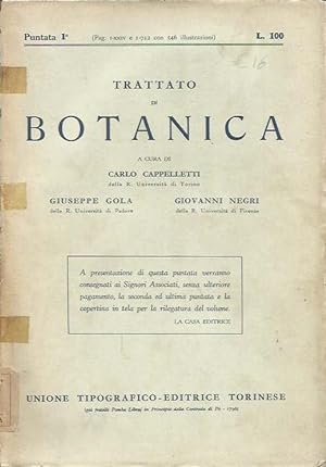 Imagen del vendedor de Trattato di Botanica a la venta por Laboratorio del libro