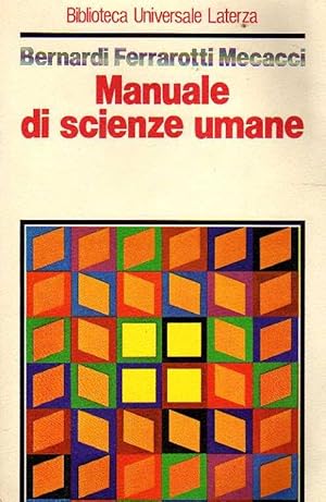 Imagen del vendedor de Manuale Di Scienze Umane a la venta por Laboratorio del libro