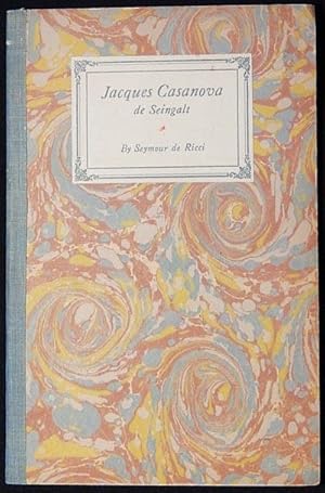 Jacques Casanova de Seingalt: An Address to the Philobiblon Club of Philadelphia 24 May, 1923