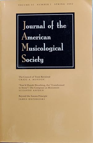 Seller image for Journal of the American Musicological Society: [Vol. 55, No. 1] for sale by knew_4_you