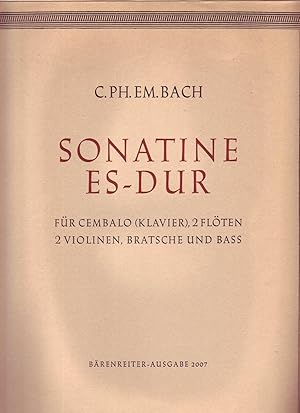 Seller image for Sonatine Es-dur fur Cembalo (Klavier), 2 Floten, 2 Violinen, Bratsche und Bass (1766) (score and parts) for sale by Books Do Furnish A Room