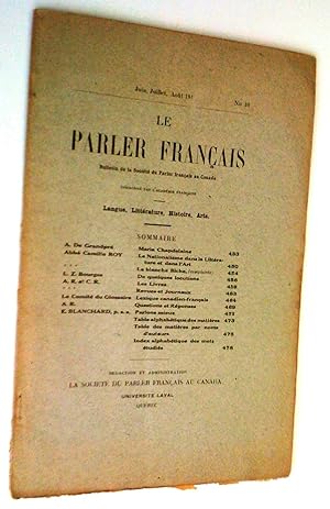 Bulletin du parler français au Canada, bulletin de la Société du parler français au Canada, vol. ...