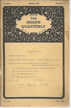 Imagen del vendedor de New Testament Faith and Its Relevance Today (The Shane Quarterly, Volume 9, Number 2, April 1948) a la venta por Bookfeathers, LLC