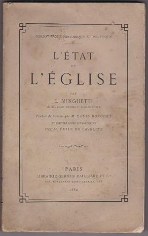 L'état et L'église Traduit Par Louis Borguet Introduction Émile De Laveleye