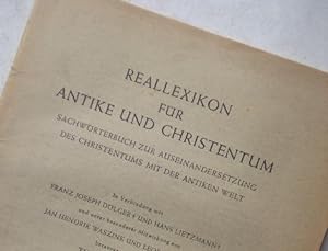 Bild des Verkufers fr REALLEXIKON FR ANTIKE UND CHRISTENTUM, Lieferung 1 zum Verkauf von Buchhandel Bernhard Kastenholz