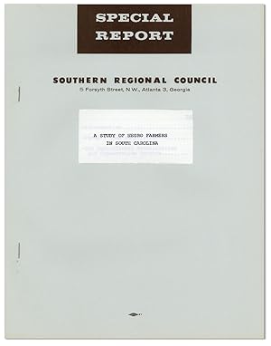 Special Report. A Study of Negro Farmers in South Carolina