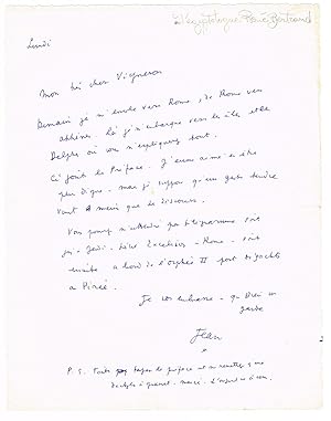 Image du vendeur pour Eigenh. Brief m. U. mis en vente par Kotte Autographs GmbH