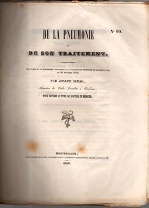 De la pneumonie et de son traitement