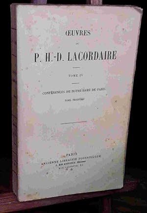 Seller image for CONFERENCES DE NOTRE-DAME DE PARIS - TOME TROISIEME for sale by Livres 113
