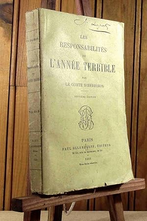 Image du vendeur pour LES RESPONSABILITES DE L'ANNEE TERRIBLE mis en vente par Livres 113