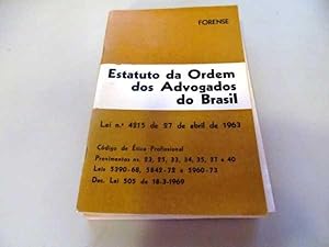 Seller image for Estatuto da Ordem dos Advogados do Brasil for sale by Lotzabooks