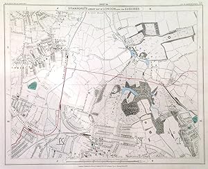 STANFORDS LIBRARY MAP OF LONDON AND ITS SUBURBS - ( Sheet 24). Lower Sydenham, Beckenham, Bro...
