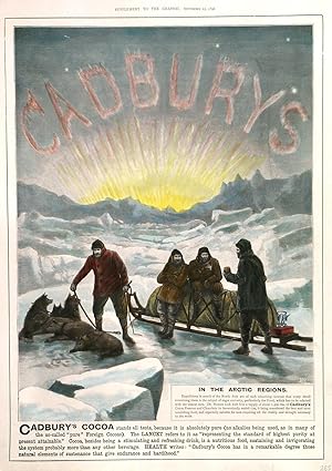 CADBURYS - IN THE ARCTIC REGIONS. An illustration of the expedition in search of the North Pol...