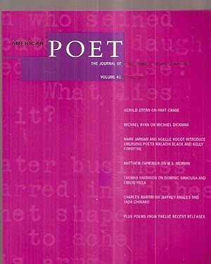 Imagen del vendedor de American Poet The Journal of the Academy of American Poets Volume 41 Fall 2011 a la venta por biblioboy