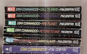 Seller image for STAR COMMANDOS: 6 DIFFERENT TITLES: STAR COMMANDOS + MIND SLAVER + RETURN TO WAR + FIRE PLANET + JUNGLE ASSAULT + CALL TO ARMS for sale by biblioboy