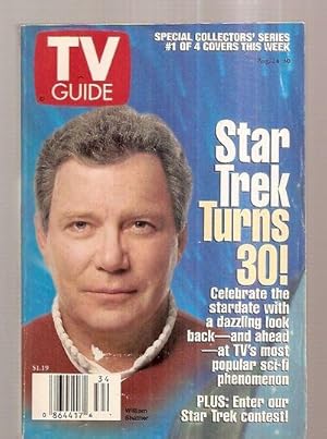 Bild des Verkufers fr TV Guide August 24-30 1996 Star Trek Turns 30! Special Collectors' Series #1 of 4 Covers This Week Vol. 44 No. 34 Issue #2265 zum Verkauf von biblioboy