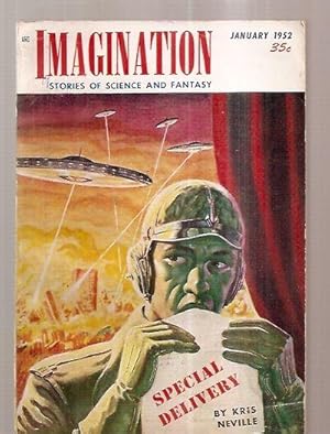 Bild des Verkufers fr IMAGINATION: STORIES OF SCIENCE AND FANTASY JANUARY 1952 VOLUME 3 NUMBER 1 zum Verkauf von biblioboy