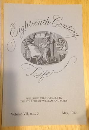 Seller image for Eighteenth Century Life Volume VII No. 3 May, 1982 for sale by biblioboy