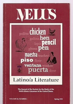 Image du vendeur pour Melus: the Journal of the Society for the Study of the Multi-ethnic Literature of the United States Volume 23, Number 1 Spring 1998 Latino/a Literature mis en vente par biblioboy