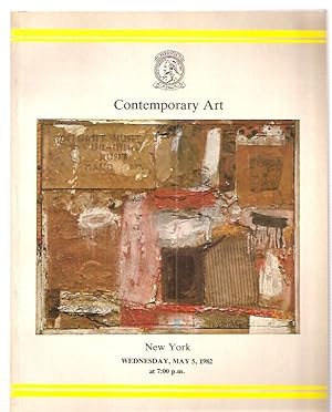 Contemporary Art Auction Catalog New York Wednesday, May 5, 1982