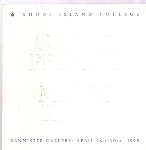 Bild des Verkufers fr GABOR PETERDI MISCH KOHN: RHODE ISLAND COLLEGE BANNISTER GALLERY: APRIL 2ND-20TH, 1998 zum Verkauf von biblioboy