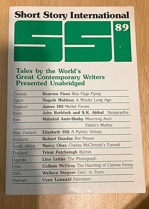 Imagen del vendedor de Short Story International #89 Volume 15 Number 89 December 1991 Tales by World's Great Contemporary Writers Presented Unabridged a la venta por biblioboy