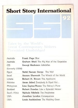 Bild des Verkufers fr Short Story International 92 Volume 16 Number 92 June 1992 Tales by World's Great Contemporary Writers Presented Unabridged zum Verkauf von biblioboy