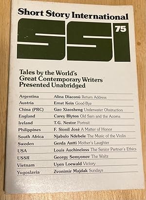 Imagen del vendedor de Short Story International #75 Volume 13 Number 76 August 1989 Tales by the World's Great Contemporary Writers Presented Unabridged a la venta por biblioboy