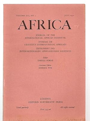 Immagine del venditore per Africa: Journal of the International African Institute Volume XLI, No. 3 July 1971 venduto da biblioboy