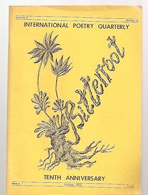 Bild des Verkufers fr Bitterroot: International Poetry Quarterly Tenth Anniversary Volume X Number 4 Issue 40 Summer 1972 zum Verkauf von biblioboy