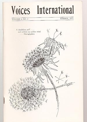 Seller image for Voices International: an International Literary Quarterly Volume 6 No. 2 Summer 1971 for sale by biblioboy