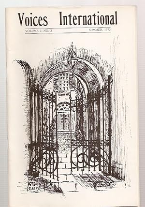 Seller image for Voices International: an International Literary Quarterly Volume 7 No. 2 Summer 1972 for sale by biblioboy