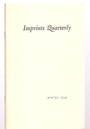 Immagine del venditore per Imprints Quarterly Winter 1968 Vol. II No. 1 venduto da biblioboy