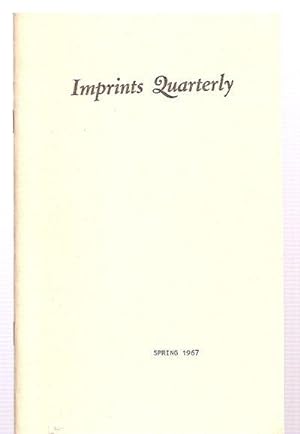 Image du vendeur pour Imprints Quarterly Spring 1967 Vol. I No. 2 mis en vente par biblioboy