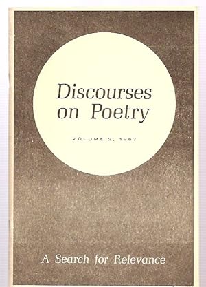 Seller image for Discourses on Poetry: A Literary Annual Volume 2 1967 for sale by biblioboy