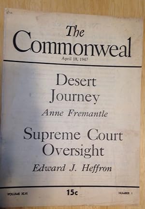 The Commonweal April 18, 1947 Volume XLVI Number I